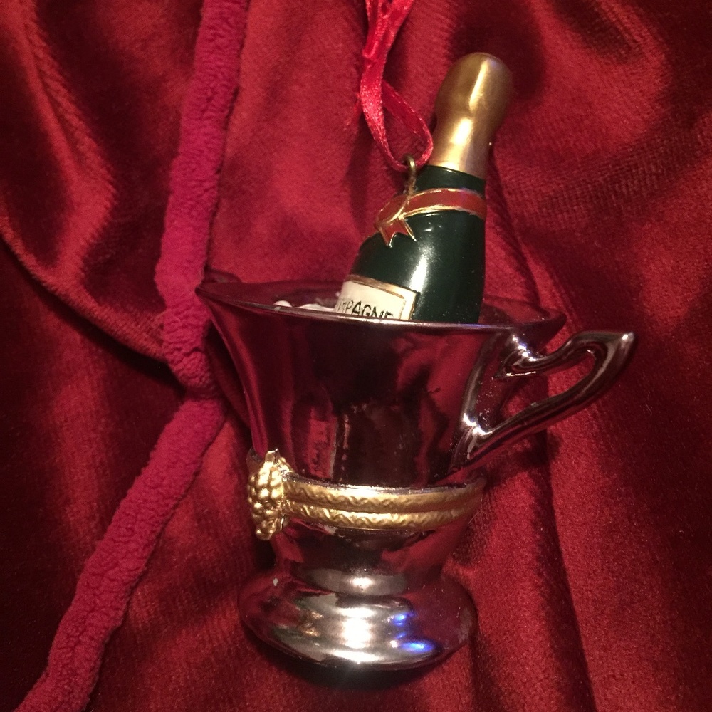 Vintage RARE Limoges for Bloomingdales ornament Champagne bucket bubbly